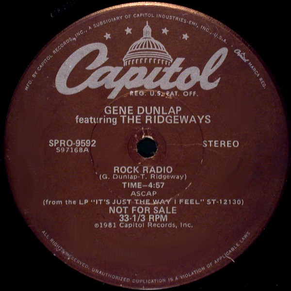 Gene Dunlap Featuring The Ridgeways - Rock Radio / Before You