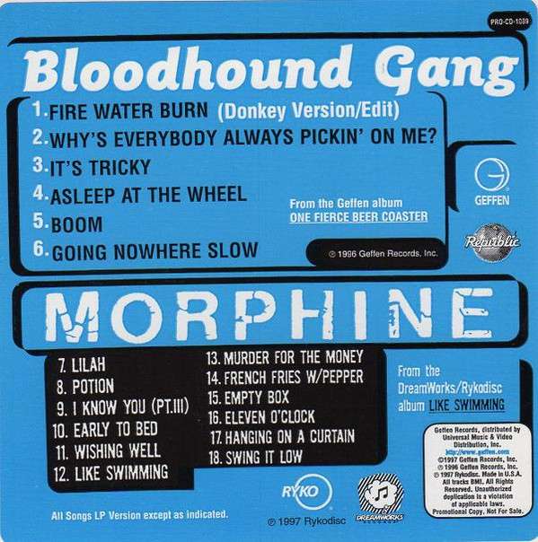 Bloodhound gang тексты. One Fierce Beer Coaster. 1996 - One Fierce Beer Coaster. One Fierce Beer Coaster Bloodhound gang. Morphine like swimming.