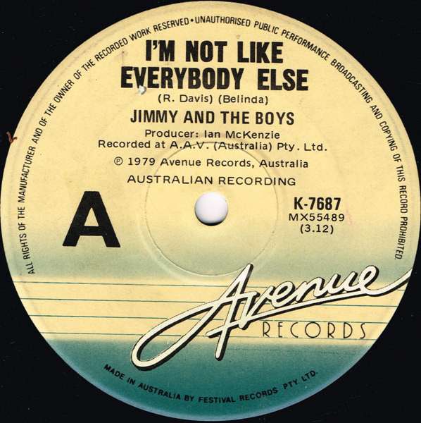 Jimmy And The Boys - I'm Not Like Everybody Else | ArtistInfo