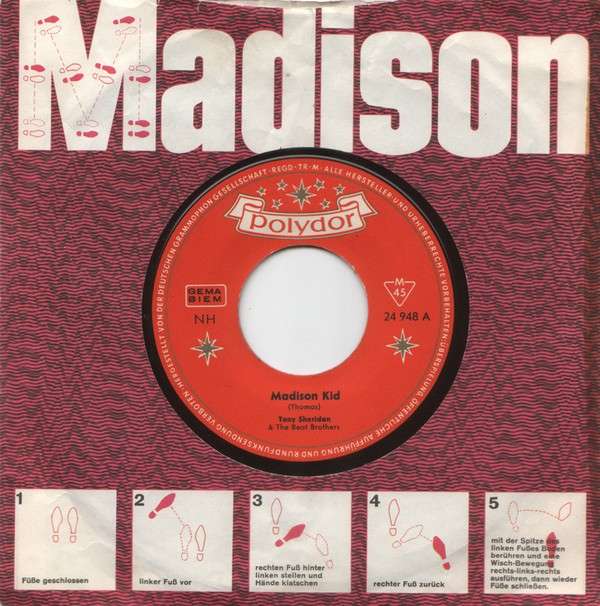 Tony Sheridan And The Beat Brothers - Madison Kid / Let's Dance.